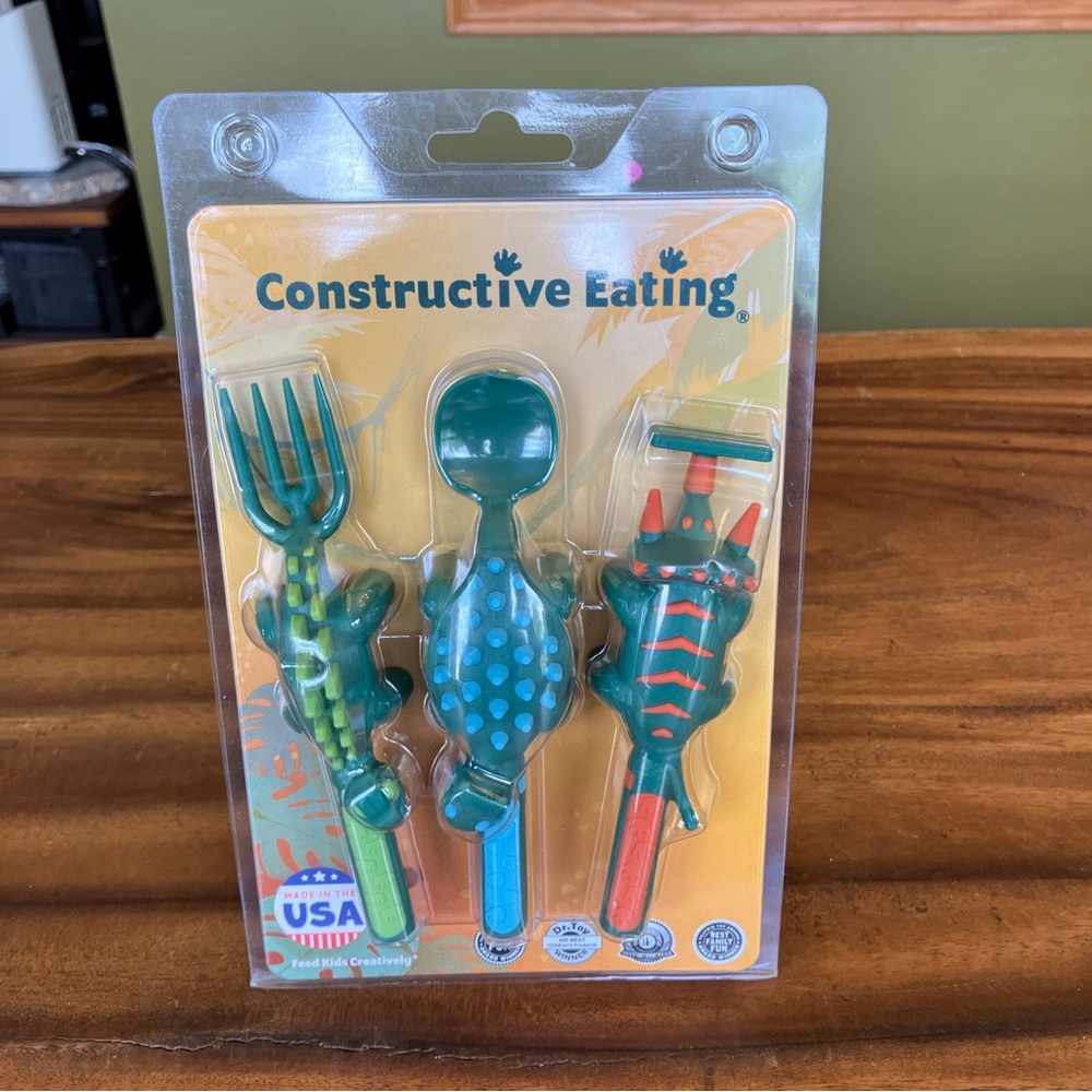 Green and Blue Whimsical Serving Utensils Set